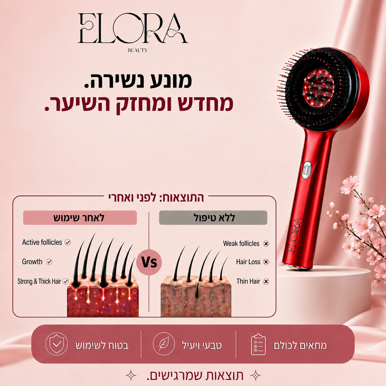 🤍ELORA מסרק הפלא של